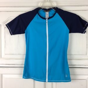 Tommy Bahama Deck Piping Full Zip Rash Guard